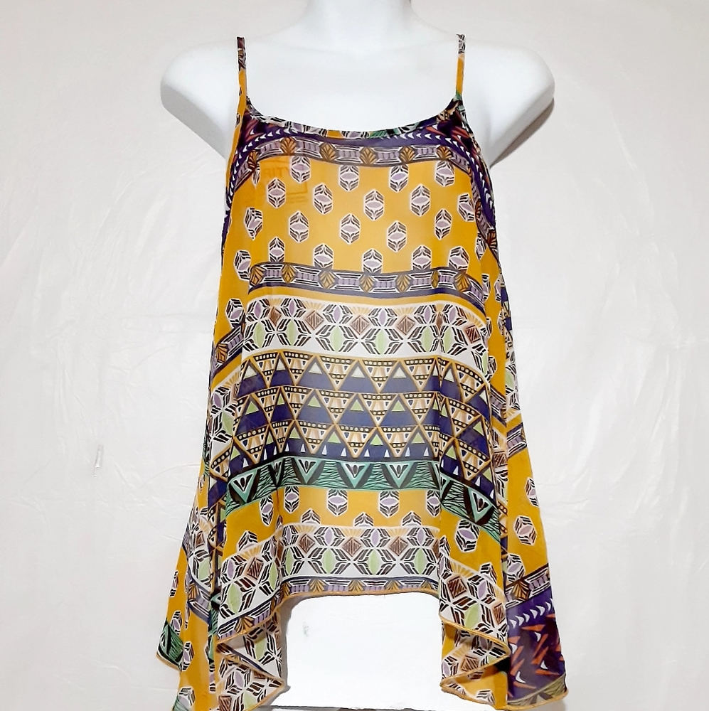 HANDKERCHIEF Multocolor Speghetti Strap Top LIKE N